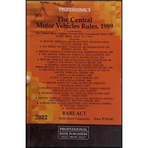 Professional's The Central Motor Vehicles Rules, 1989 [Bare Act] CMVR